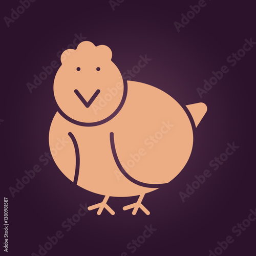 Chicken trendy artwork elegant abstract vector illustration colorful valuable design
