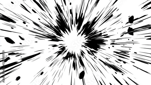 Wallpaper Mural Abstract radial burst explosion graphic design Torontodigital.ca