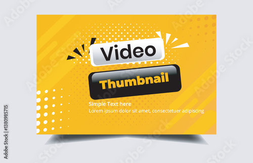 Creative modern outstending video or web thumbnail template for your channel 