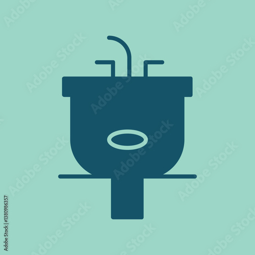Basin Bathroom trendy artwork useful abstract vector illustration colorful valuable design