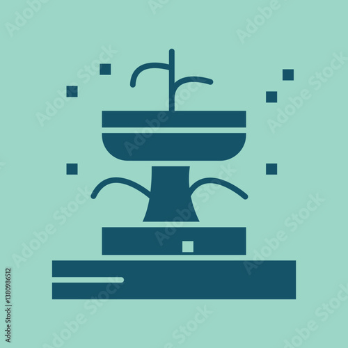 Fountain Garden trendy artwork useful abstract vector illustration colorful valuable design