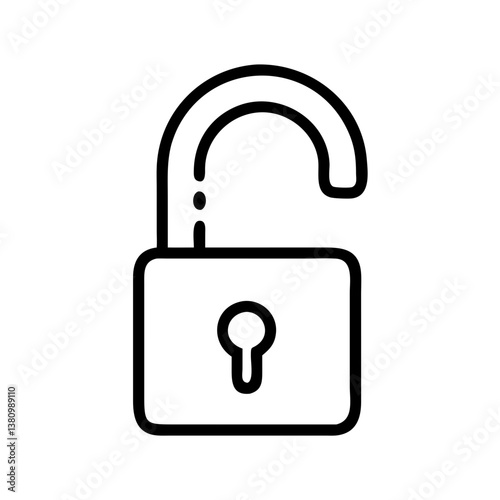 Open Padlock Outline