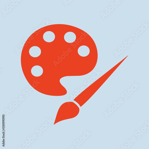 Paint brush trendy artwork applicable abstract vector illustration colorful valuable design
