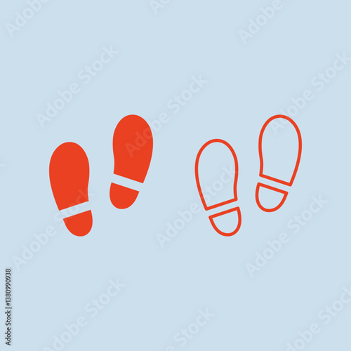 Shoe print trendy artwork applicable abstract vector illustration colorful valuable design