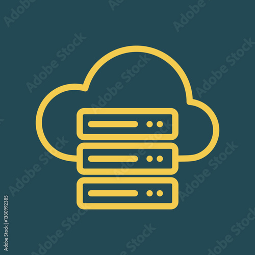 Cloud data trendy artwork practical abstract vector illustration colorful valuable design