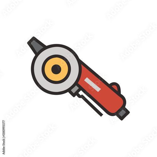  Creative Angle Grinder Icon Illustration