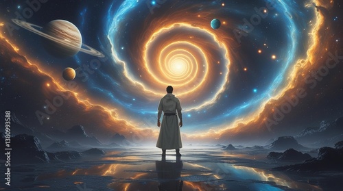 A time traveler faces a vortex
