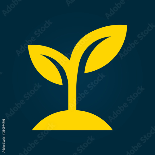 Plant trendy artwork applied abstract vector illustration colorful valuable design