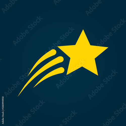 Falling star trendy artwork applied abstract vector illustration colorful valuable design