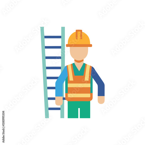  Builder Ladder Icon for Construction Tools