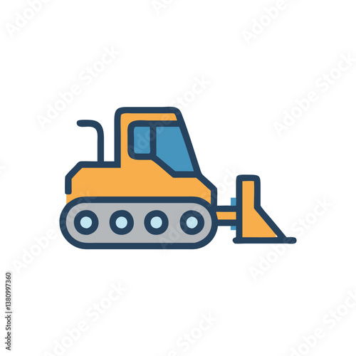 Bulldozer Icon for Construction Equipment