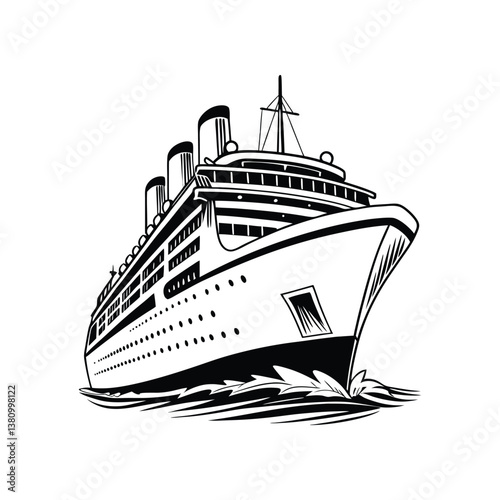 Cruise Ship Silhouette