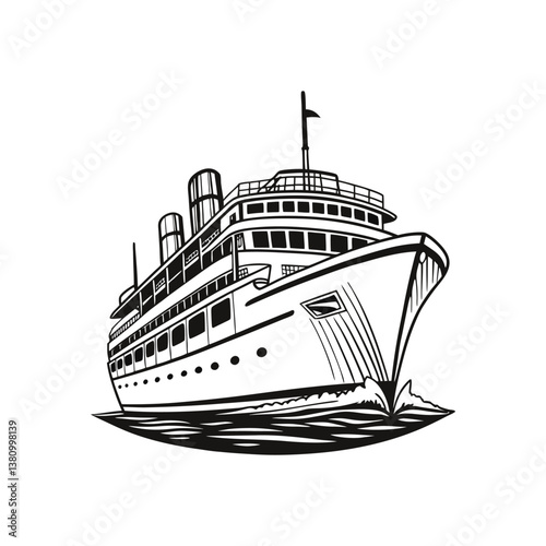 Cruise Ship Silhouette