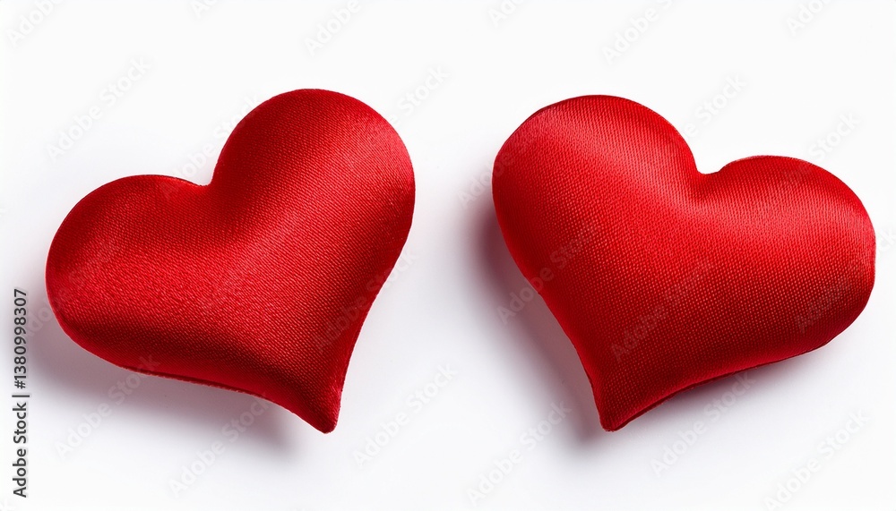 Fototapeta premium red hearts isolated on white background