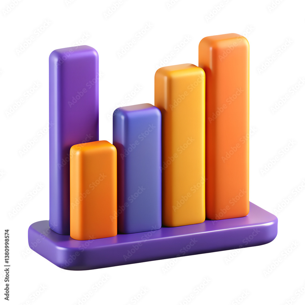 3D Bar Chart Icon - Statistics, Data & Analytics Symbol
3D Bar Chart Icon - Statistics, Data & Analytics Symbol
