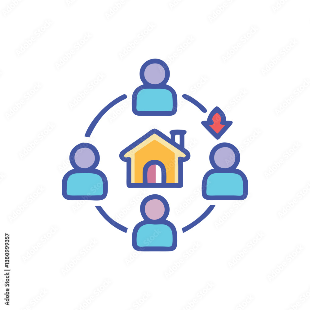 Dynamic Community Development Icon Design Dynamic Community Development Icon Design