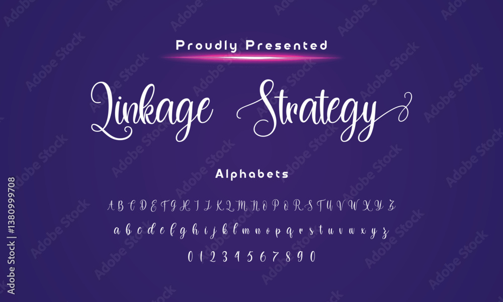 Bold and script alphabets. Vector font duo Bold and script alphabets. Vector font duo