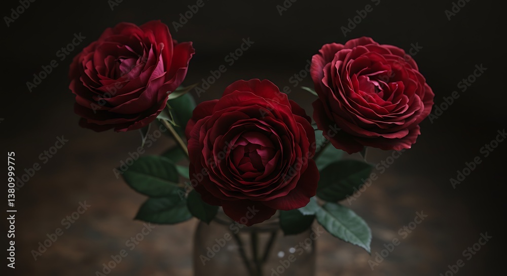 Fototapeta premium Crimson Embrace AI Generated