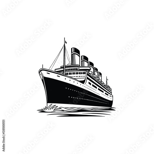 Cruise Ship Silhouette
