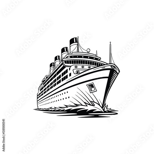 Cruise Ship Silhouette