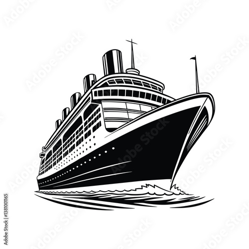 Cruise Ship Silhouette