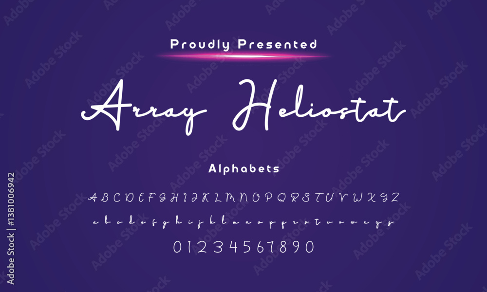 Fototapeta premium Bold and script alphabets. Vector font duo
