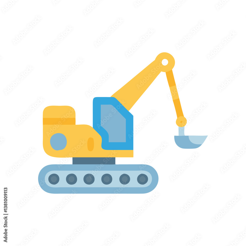 High-Tech Excavator Graphic Icon High-Tech Excavator Graphic Icon