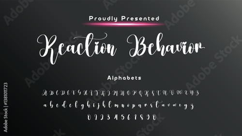 Bold and script alphabets. Vector font duo