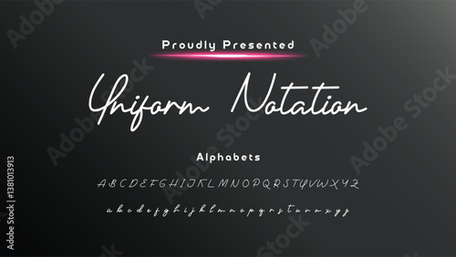 Bold and script alphabets. Vector font duo
