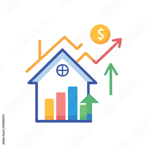  House Price Trends Icon for Financial Planning