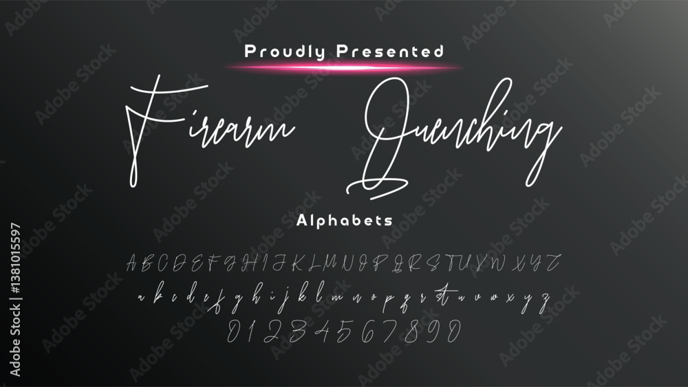 Fototapeta premium Bold and script alphabets. Vector font duo