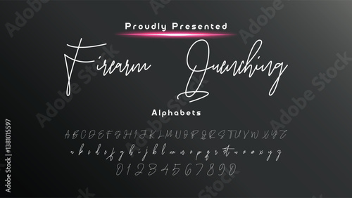 Bold and script alphabets. Vector font duo