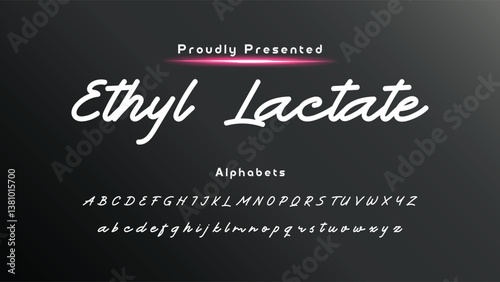 Bold and script alphabets. Vector font duo