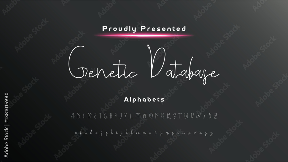 Bold and script alphabets. Vector font duo Bold and script alphabets. Vector font duo