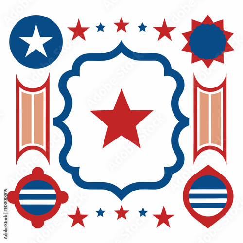 Elegant 4th of July borders featuring American flag elements. Great for invitations, promotional materials, and Independence Day events.
