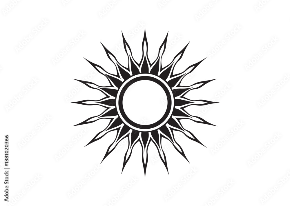 Sun silhouette Vector Sun silhouette Vector