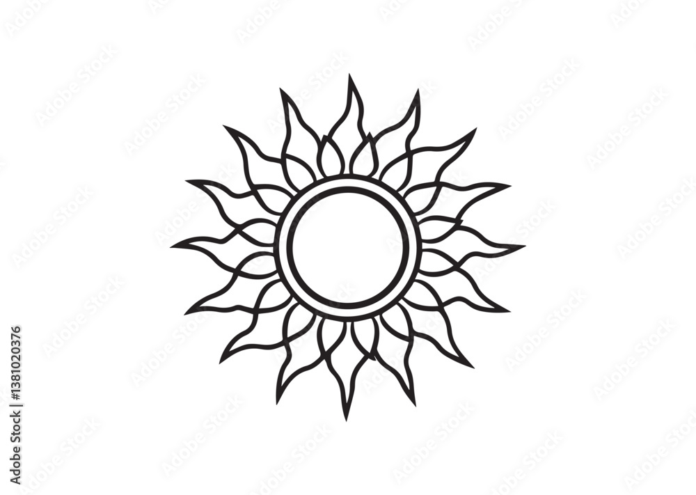 Sun silhouette Vector
