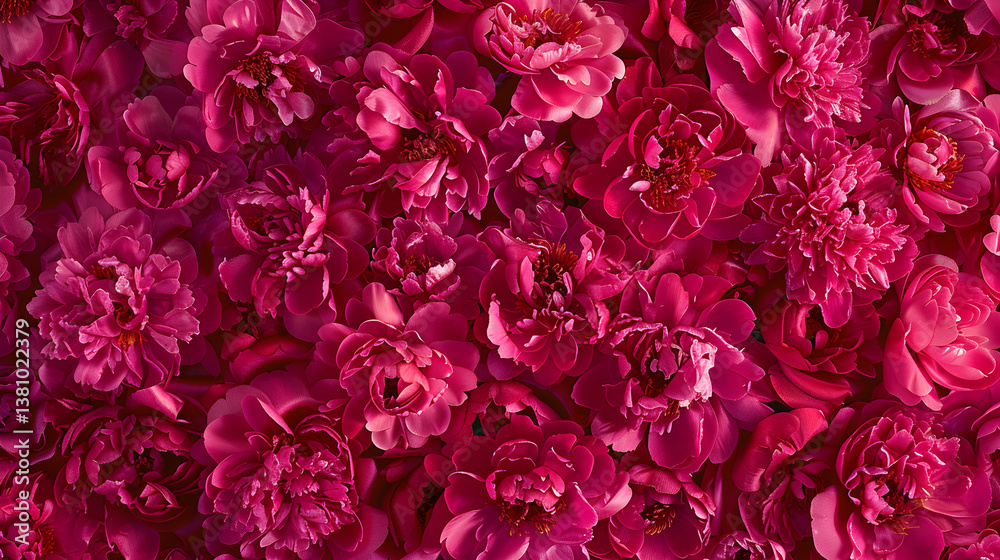 Vibrant pink floral background with a rich texture, perfect for decorative artwork, nature themes, and elegant floral designs.