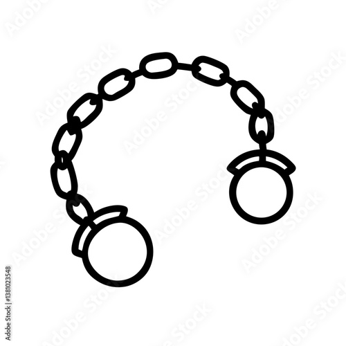 Halloween chains and shackles icon on transparent background  