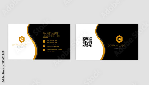 Clean and Modern Business Card Template visiting card design