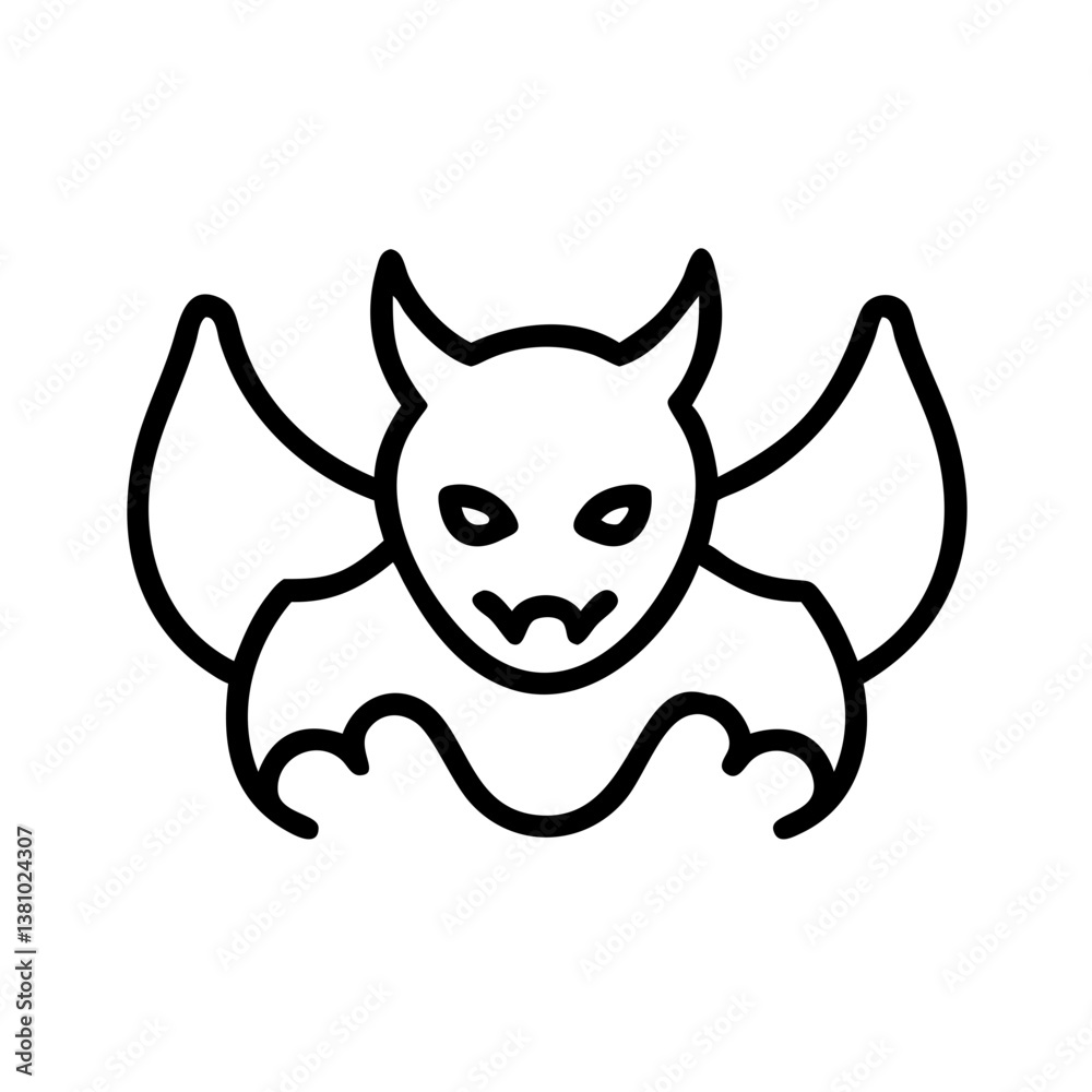 Halloween gargoyle icon on transparent background Halloween gargoyle icon on transparent background