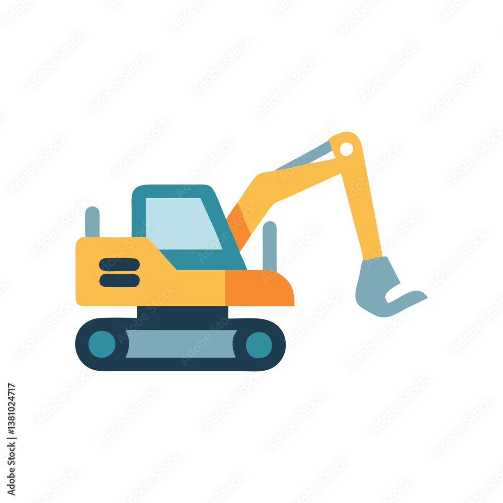 Mini Excavator Icon for Construction Mini Excavator Icon for Construction