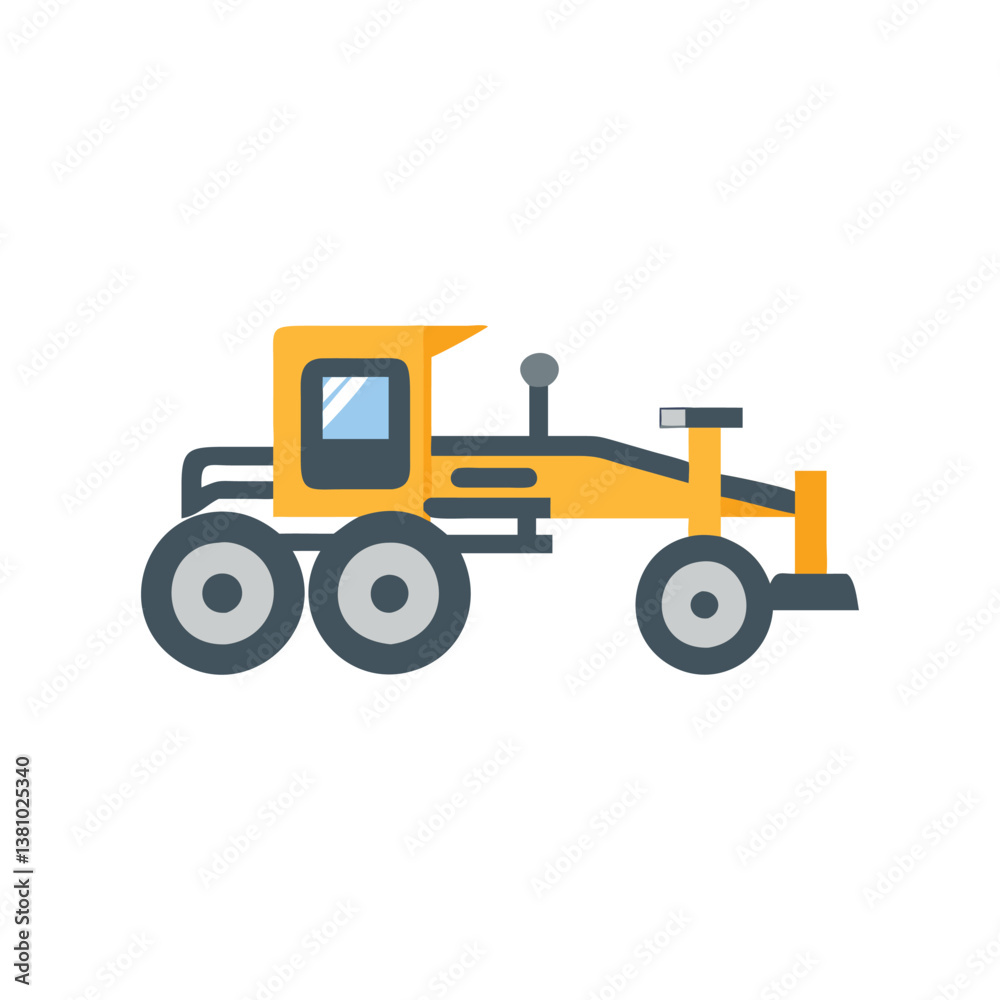 Motor Grader Icon for Earthmoving Applications Motor Grader Icon for Earthmoving Applications