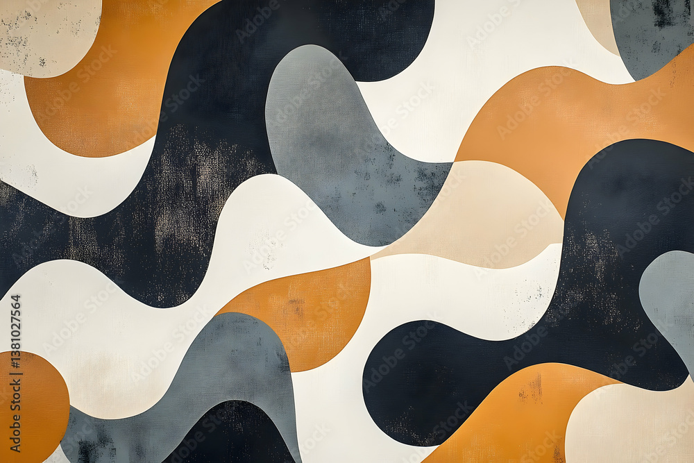 custom made wallpaper toronto digitalAbstract artwork showing overlapping shapes and a range of colors