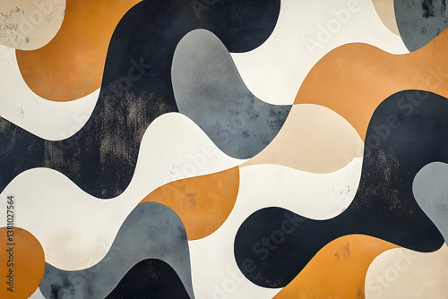 Wallpaper Mural Abstract artwork showing overlapping shapes and a range of colors Torontodigital.ca