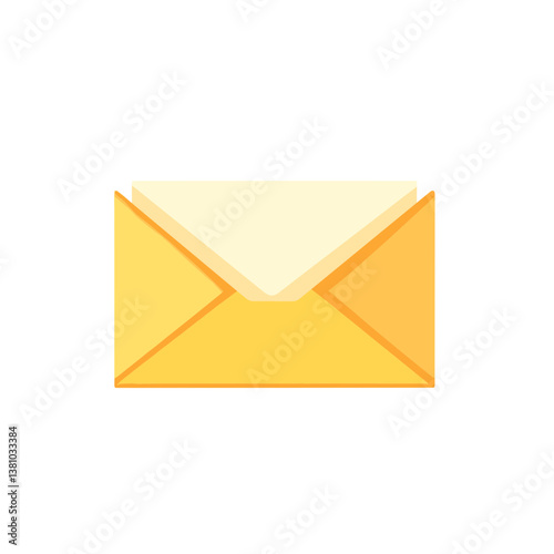 Yellow Envelope with Cream Paper Illustration