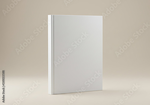 Blank white book mockup template for cover design presentation and branding projects library resource