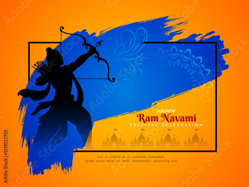 Happy Ram Navami traditional Indian festival divine background photo