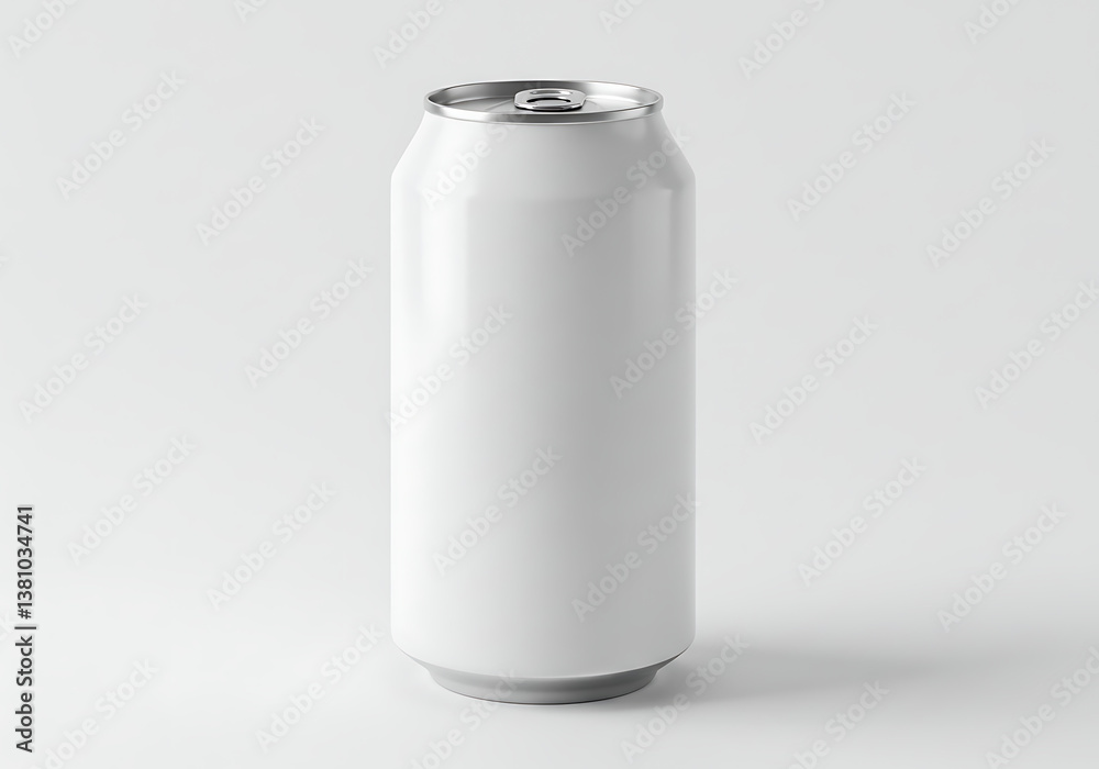 Stock photo of blank white aluminum can mockup for soda beer energy drink packaging template isolated Stock photo of blank white aluminum can mockup for soda beer energy drink packaging template isolated