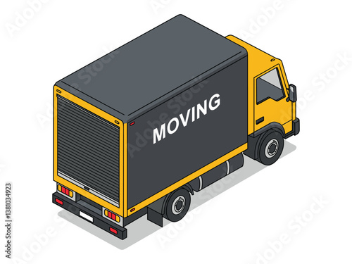 isometric moving truck